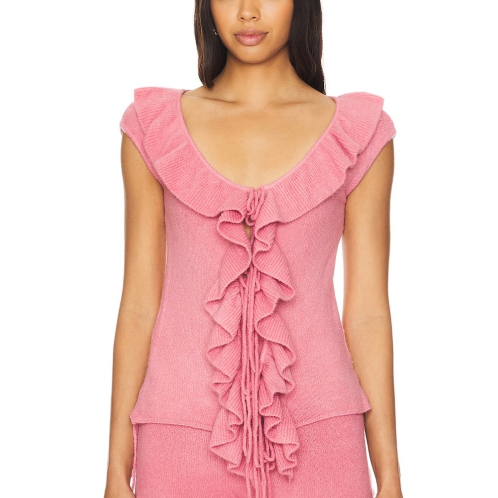 Zemeta Knit Vest top in pink